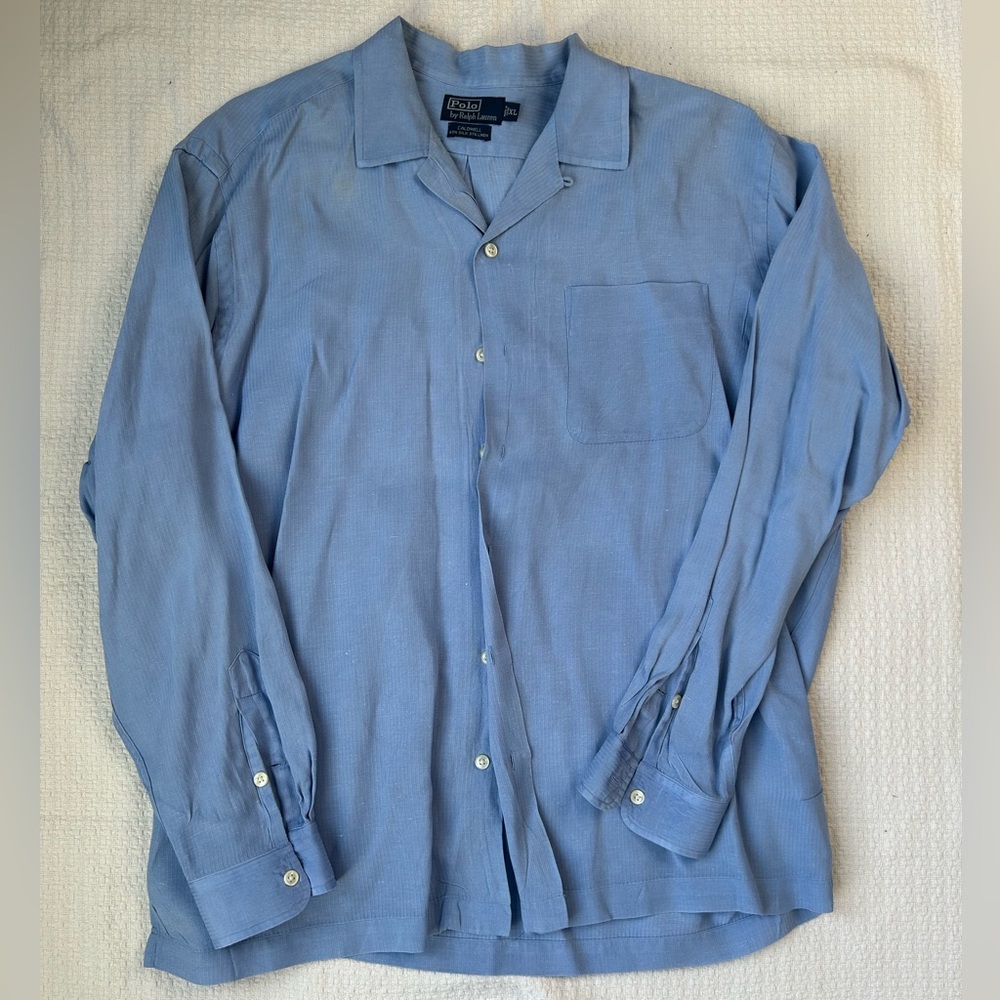 Polo by Ralph Lauren Button Down Blue Dress Shirt